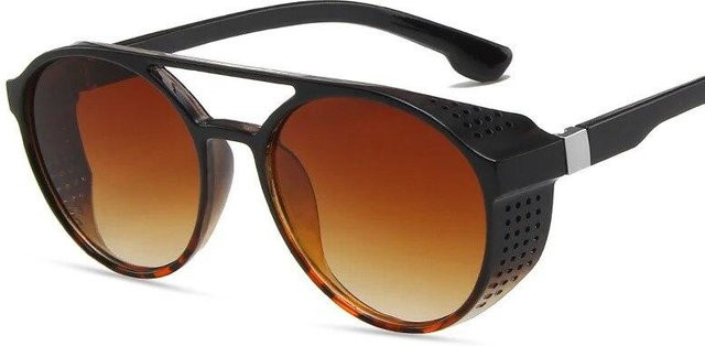 Dote Sonnenbrille, rund, Vollrand, Kunststoff, Unisex, black - Bild 1