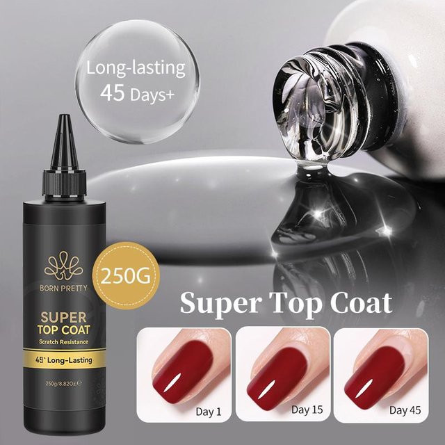 BORN PRETTY Top Coat Professional Nail Art, 250 g, glänzend - Bild 1