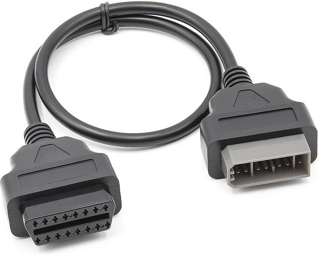 Aermotor OBD2 Diagnose-Adapter von Nissan 14 Pin auf 16 Pin, Schwarz - Bild 1