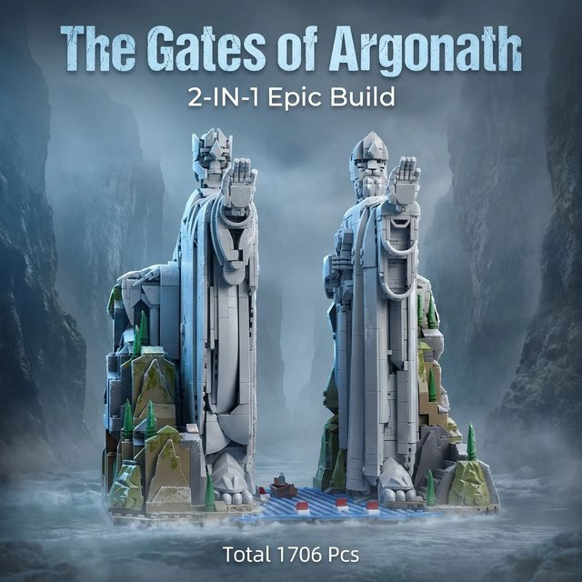 MOULD KING LOTR Argonath Riesen-Statuen-Bausatz, 2-in-1 - Bild 1