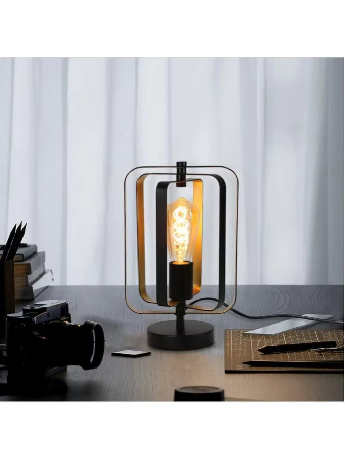 Vintage Tischlampe aus Metall in Schwarz mit E27 Fassung und verstellbarem Design für Wohnzimmer und Schlafzimmer - Bild 8