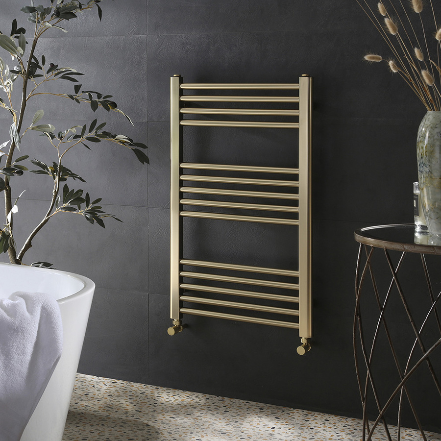 Flacher Handtuchheizkörper Orelia in Gold, B: 80 cm, H: 50 cm - Bild 1
