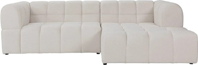 Vente-unique Sofa Rimalo L-Form in Beige mit Stoffbezug, Breite: 272 cm - Bild 1