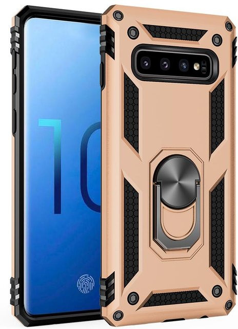 Militärische Schutzhülle mit Ständer für Samsung Galaxy S10e in Gold - Bild 1