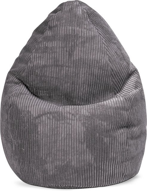 Sitting Point Sitzsack BeanBag Shara XL in Cord-Optik Anthrazit mit 220 Litern Volumen - Bild 1