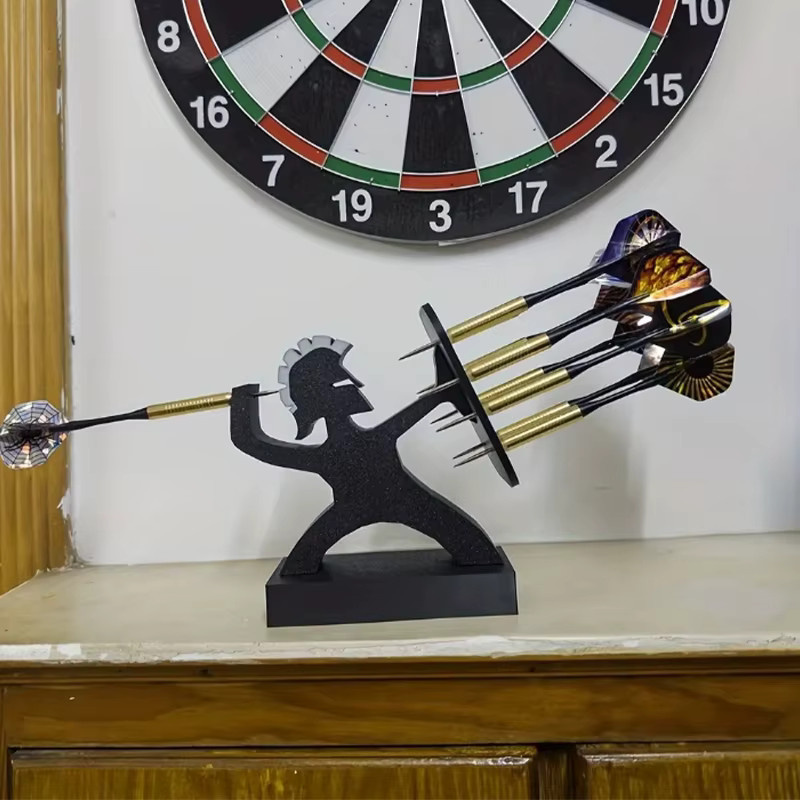 3D-gedruckter Dart-Halter-Displayständer in Schwarz als dekorativer Desktop-Organizer und Aufbewahrungsregal aus Kunststoff - Bild 2