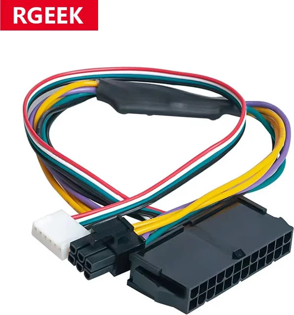 RGEEK 24-Pin auf Dual 6-Pin PCI-E ATX Hauptstromadapterkabel für HP Z220/Z230 Workstation, Länge: 30 cm - Bild 1