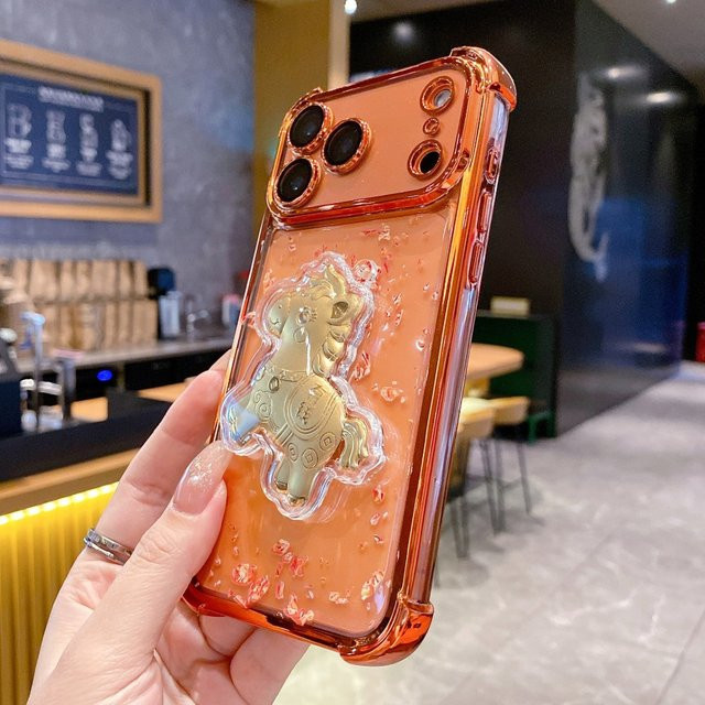 Luxuriöse Silikon Handyhülle mit kreativem Reichtumsdesign für Apple iPhone 17, 16, 15 und 14 Pro Max, ultradünn und stoßdämpfend - Bild 1