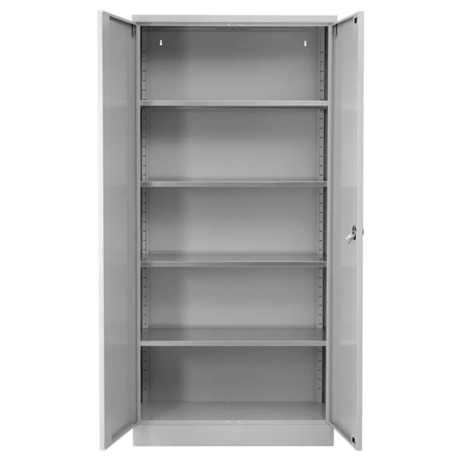 PROREGAL Stahlschrank Bee mit 7 Fachböden in Grau, Metallschrank mit Türen und Schloss, H x B x T: 195 x 92 x 42 cm - Bild 2
