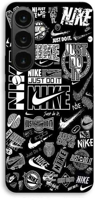MANIACASE Handyhülle für Samsung Galaxy S26 Plus aus Silikon TPU mit Nike Air Logo Graffiti in Schwarz und Weiß - Bild 1