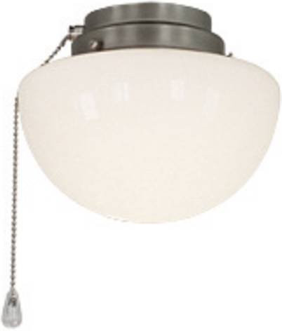 CasaFan 1S BN HALBKUGEL Deckenventilator-Leuchte in Weiß und Silber mit Opalglas und E27 Fassung - Bild 1