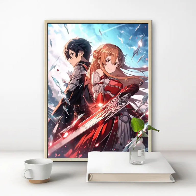Sword Art Online Anime Diamantmalerei DIY 5D Vollmosaik Kristallstickerei als Kunstdeko - Bild 2