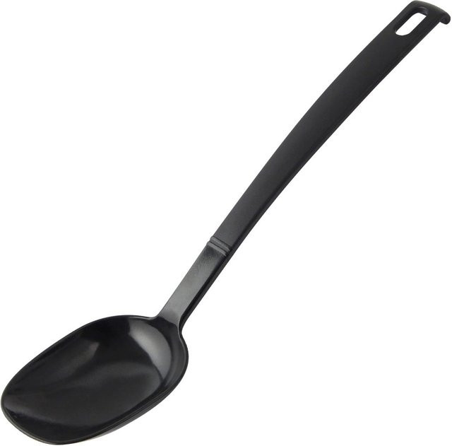 Fackelmann Servierlöffel Nero in Schwarz mit mattem Finish und rutschfestem Griff, Länge: 30 cm - Bild 1