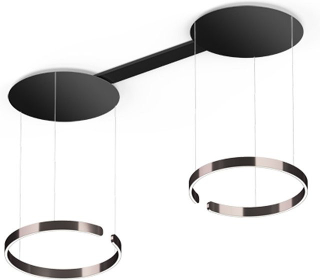 Occhio Mito sospeso due LED-Pendelleuchte in Schwarz matt mit Occhio air Modul und höhenverstellbarer Phantom-Ausführung (50-200 cm) - Bild 1