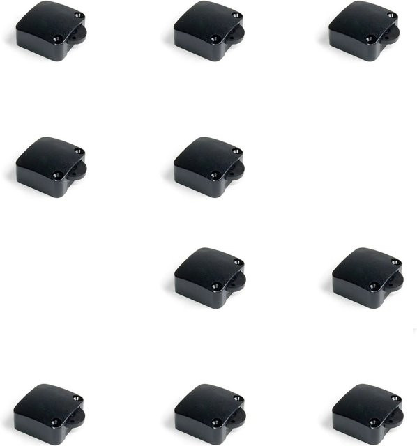 Emuca Schalter-Set für Schranktüren aus Kunststoff, 10 Stück, Schwarz - Bild 1