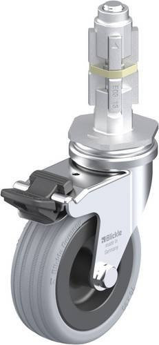 Blickle Lenkrolle LRA-VPA 75G-FI-E03 mit Feststeller, Rad-Durchmesser: 75 mm, Tragfähigkeit: 60 kg, Farbe: Schwarz/Grau/Silber - Bild 1