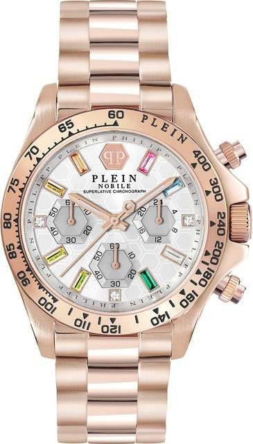 Philipp Plein Chronograph, Damenuhr, Edelstahl, Silber, 38 mm, Quarz - Bild 1