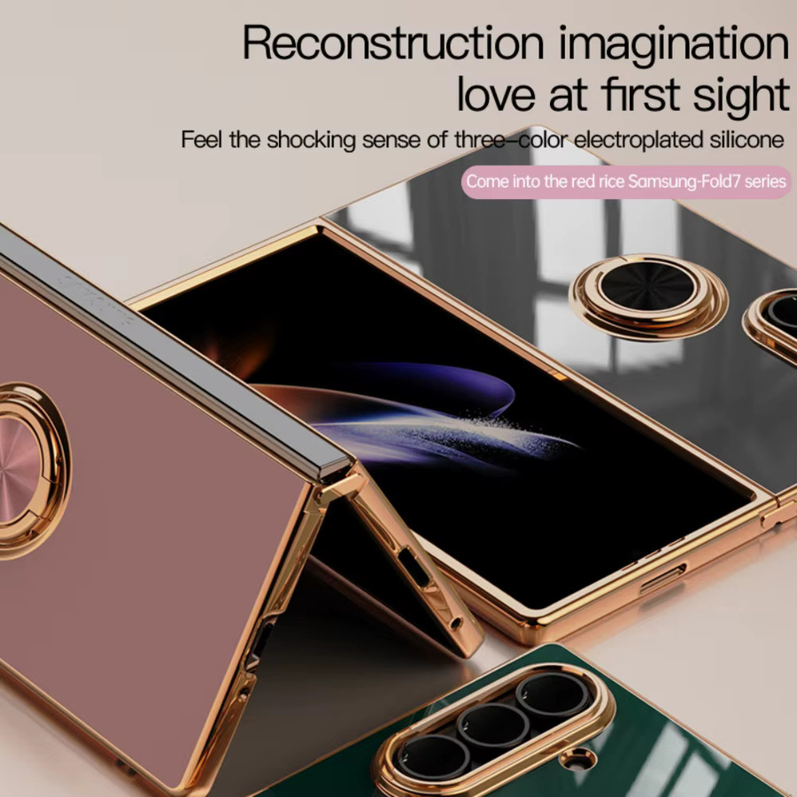 Magnetische Ring Halterung Schutzhülle für Samsung Galaxy Z Fold 7 6 5 4 in Grün mit weichem TPU-Überzug - Bild 6