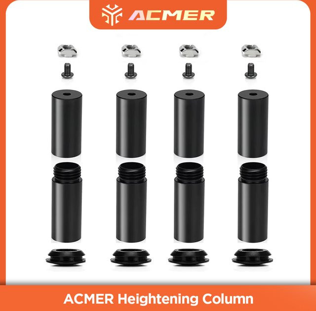 ACMER Erhöhungssäule in Schwarz als Metallbeinverlängerung für Lasergravurmaschinen P1, S PRO und P2 (33W) - Bild 1