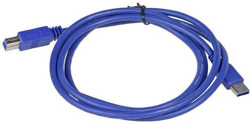 Akyga USB-Kabel mit USB-A und USB-B Stecker in Schwarz, Länge: 1,80 m, AK-USB-09 - Bild 1