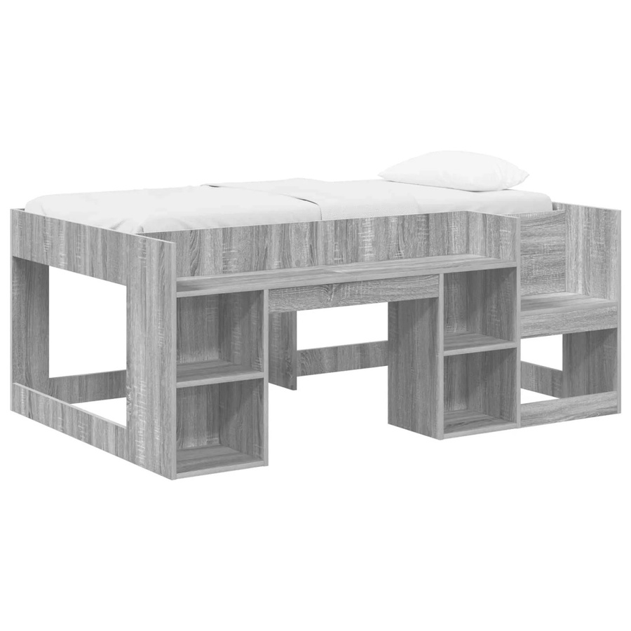 vidaXL Kinderbettgestell mit Stauraum in Grau Sonoma, B/T/H: 80 x 160 x 108,5 cm - Bild 2