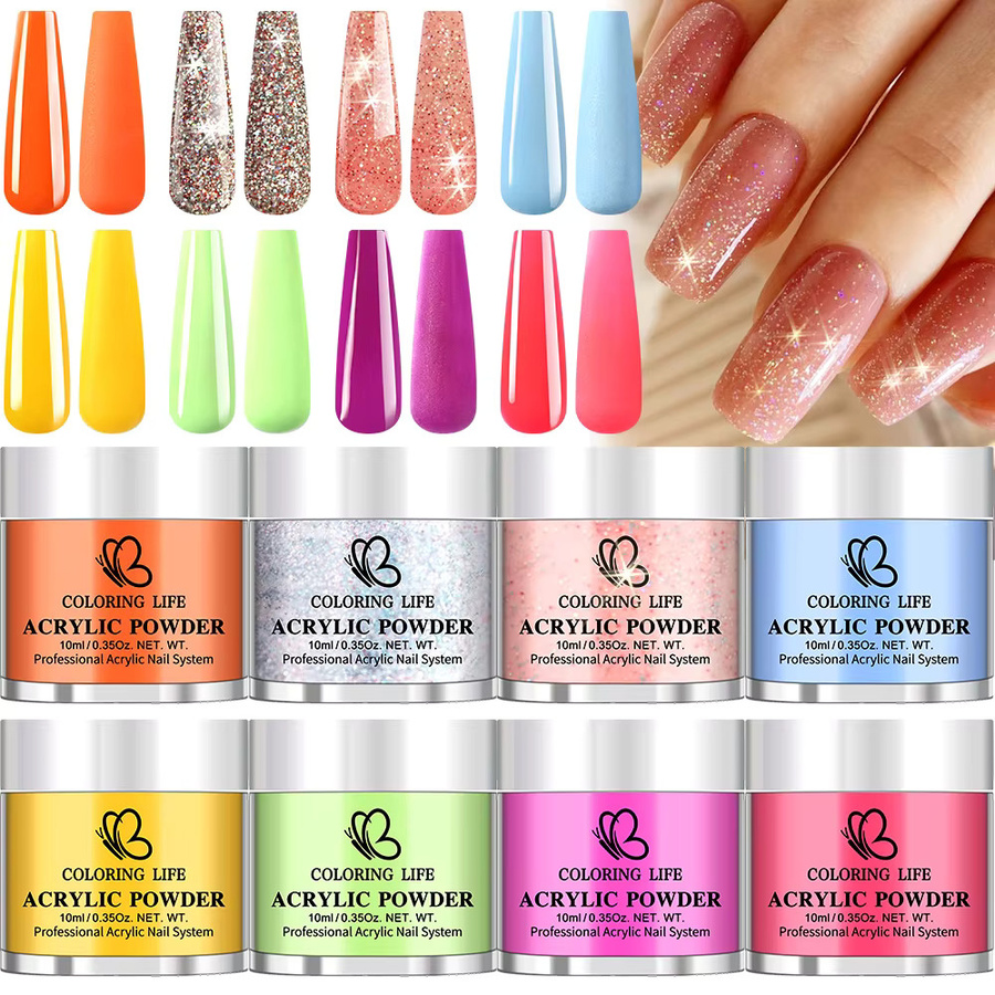 MAFANAILS Acryl Pulver Set, 6 Farben, Schimmernd, Unisex - Bild 2