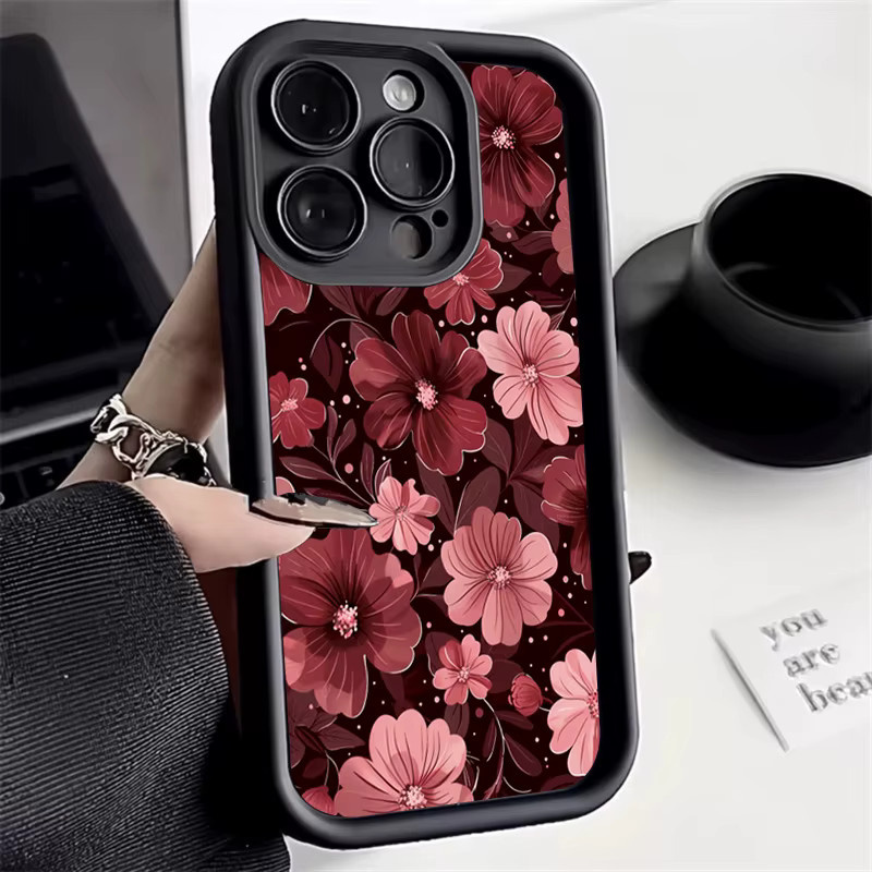 Handyhülle mit rosa rotem Blumenmuster für Xiaomi Mi 15T 14T 13 12 Pro Ultra 5G und Poco Modelle - Bild 2