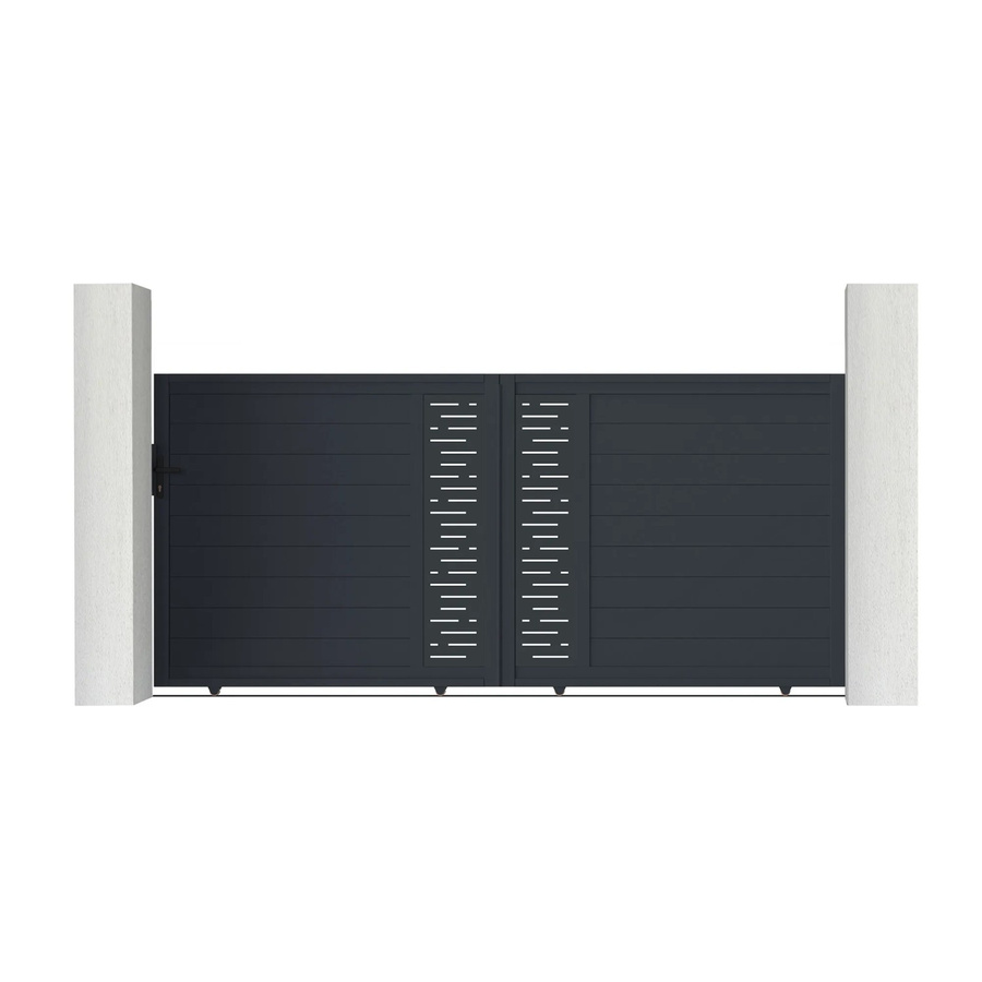 Casanoov Schiebetor Arlberg und Gartentür aus Aluminium in Grau, B/H: 350 x 160 cm und B/H: 100 x 160 cm - Bild 2