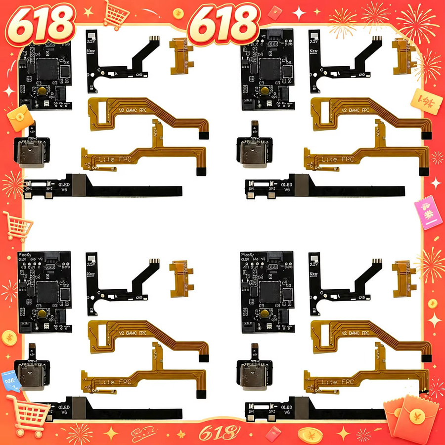 Hwfly Picofly für Raspberry Pi RP2040 Chip, unterstützt Picofly OLED, Lite und V2, Farbe: Schwarz - Bild 4