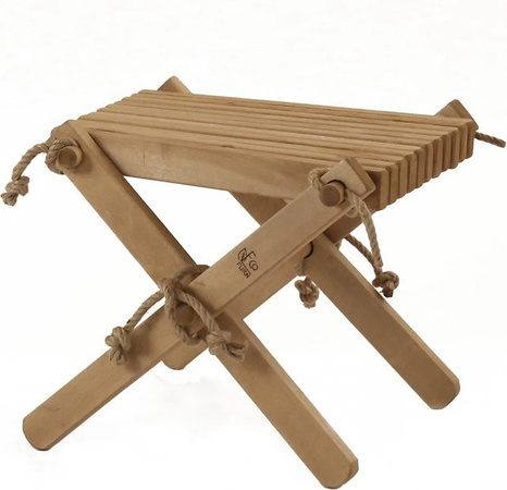 Jardinion Beistelltisch aus Birke in Braun mit klappbarer Platte für Garten und Balkon B/T/H: 54 x 49 x 45 cm