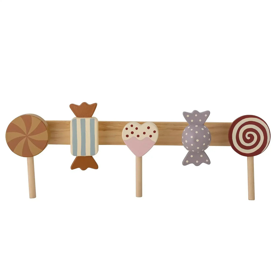 Bloomingville Mini Rudy Wandgarderobe aus Holz in Braun, Breite: 42 cm - Bild 1