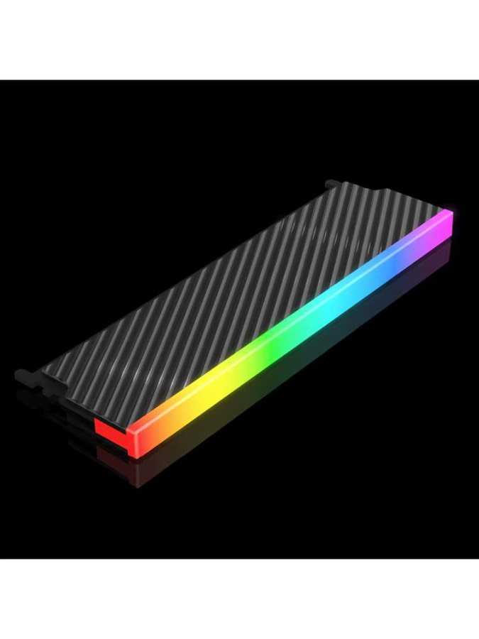 ALLOYSEED ARGB DDR Speicher-RAM-Kühler in Schwarz mit Thermischem Silikonpad für DDR2 DDR3 DDR4 DDR5 Desktop-Computer, 5V 3PIN Aura Sync kompatibel - Bild 6