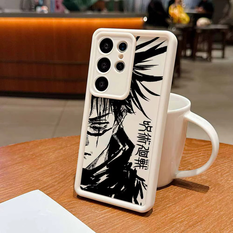 Jujutsu Kaisen Anime Handyhülle für Samsung Galaxy S26 S25 S24 S23 S22 S21 FE Ultra Plus Soft Cover Eyes Ladder Design - Bild 2