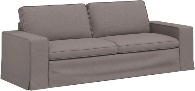 vidaXL Sofa in Taupe mit Stoffbezug und Metallrahmen, B/T/H: 222 x 80 x 82 cm - Bild 1