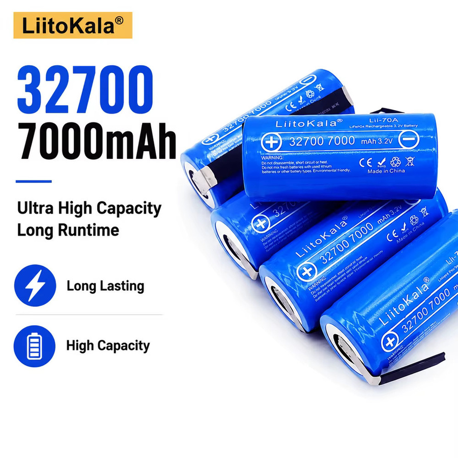 LiitoKala 32700 Lithium-Eisenphosphat-Akku Lii-70A, 3,2V, 7000mAh, Blau - Bild 2