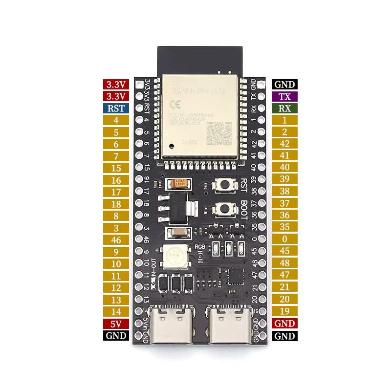 Javino ESP32-S3-DevKitC-1 Entwicklungsboard mit WiFi und Bluetooth BLE 5.0 in Schwarz - Bild 2