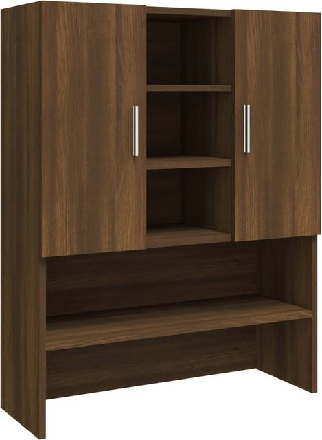 Waschmaschinenschrank Yiwydaa in Braun Eicheneffekt, modern und matt, B/T/H: 70,5 x 25,5 x 90 cm - Bild 1