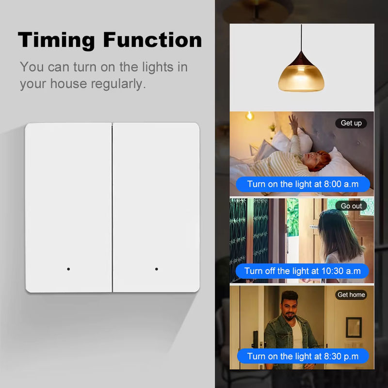 Manhot Zigbee 3.0 Smart Life Druckknopf-Lichtschalter ohne Neutralleiter für Tuya, Alexa, Google Home und Yandex Alice - Bild 3