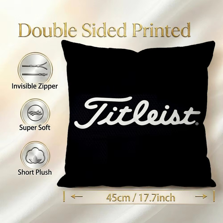 Titleist Kissenbezug Set mit 4 dekorativen Bezügen in Schwarz und Weiß für Sofa und Couch - Bild 4