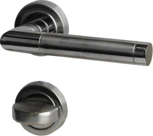 ALPERTEC Rosettengarnitur aus Edelstahl in Silber - Bild 1