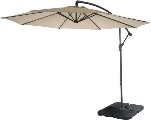 MCW Ampelschirm Terni neigbar mit Ständer, Farbe: Beige, Durchmesser: 3 m - Bild 1