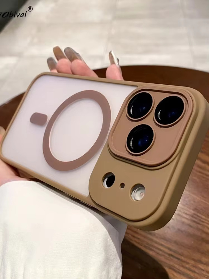 Loobival MagSafe Matte Hartschalenhülle für iPhone mit Kamera-Schutzfolie und Magnetfunktion in Rot - Bild 4