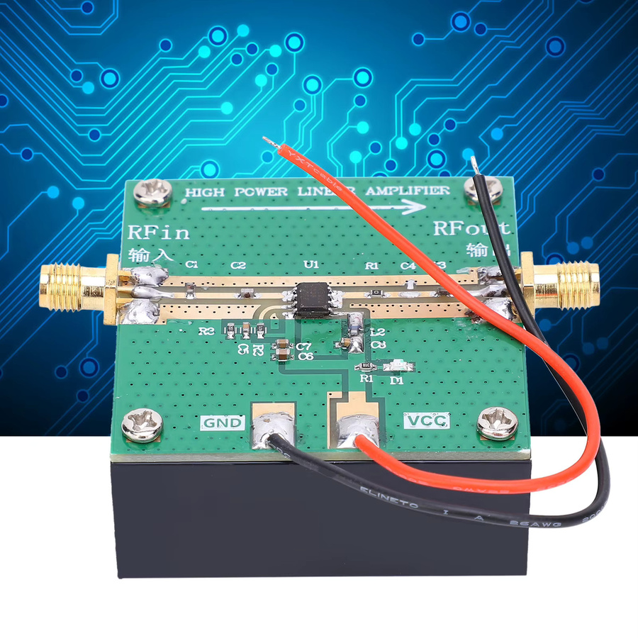 KKMOON RF2126 HF-Leistungsverstärker 400-2700 MHz 2,4 GHz 1 W mit Kühlkörper in Grün - Bild 4