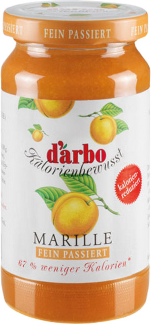 Darbo Kalorienbewusst Marille fein passiert Konfitüre 220 g - Bild 1