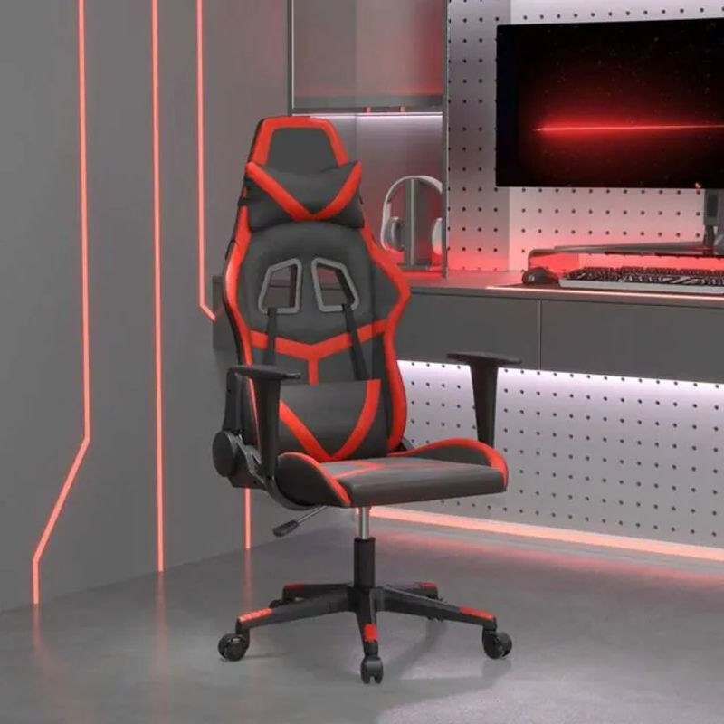 Gamingstuhl von vidaxl in Schwarz/Rot aus Kunstleder - Bild 1