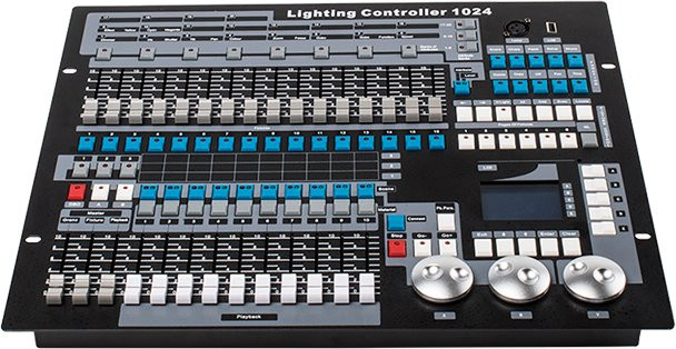 SHEHDS Lichtsteuerung Controller mit 1024 Kanälen und 192 Konsolen für Moving Heads in Schwarz - Bild 1