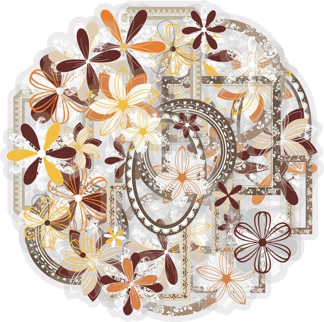 Etori Life Caramel Floral Stickers, Blumensticker, 15-teiliges Set, multicolour - Bild 1