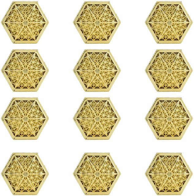 OutsideWorld 12er Set Hohl-Süßigkeitenboxen aus Kunststoff in Gold und Beige für Hochzeiten und Brautpartys - Bild 1