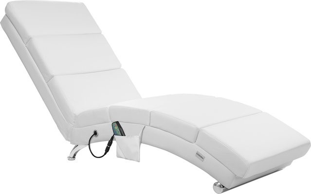 Casaria Relaxliege London Weiß mit Massage- und Heizfunktion, B/H: 186 x 55 cm - Bild 1
