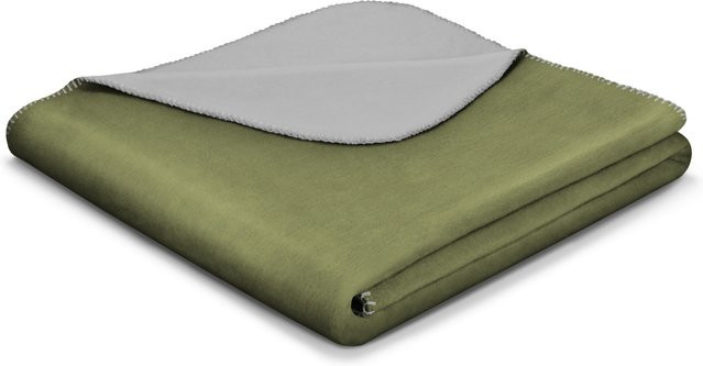Wohndecke BASIC reversible Double Face in Pesto-Graphit, B/B: 150 x 200 cm - Bild 1